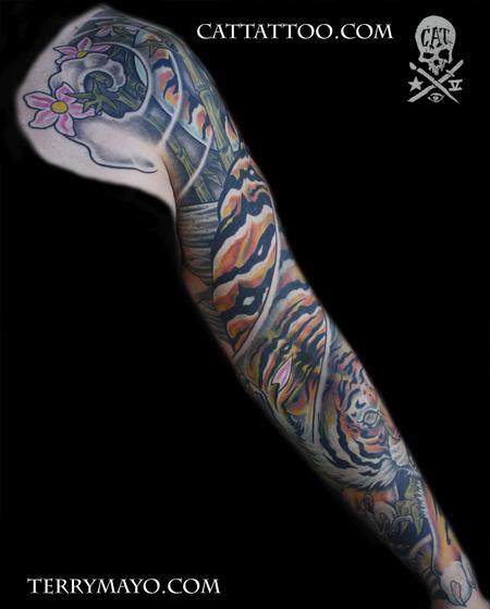 Tattoos - tiger sleeve 04 - 62474